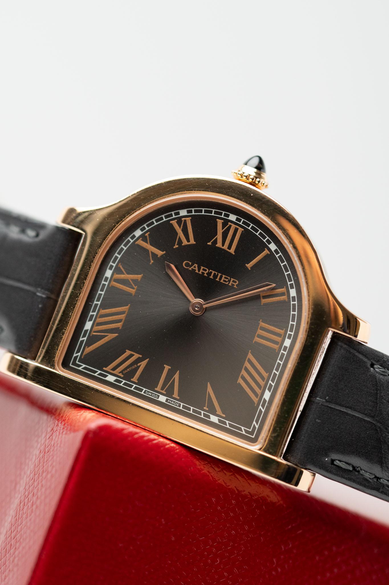 Cartier Cloche WGCC0003 Collection Privee Anthrazit Zifferblatt Limitiert 100 Stück für Damen oder Herren im Angebot