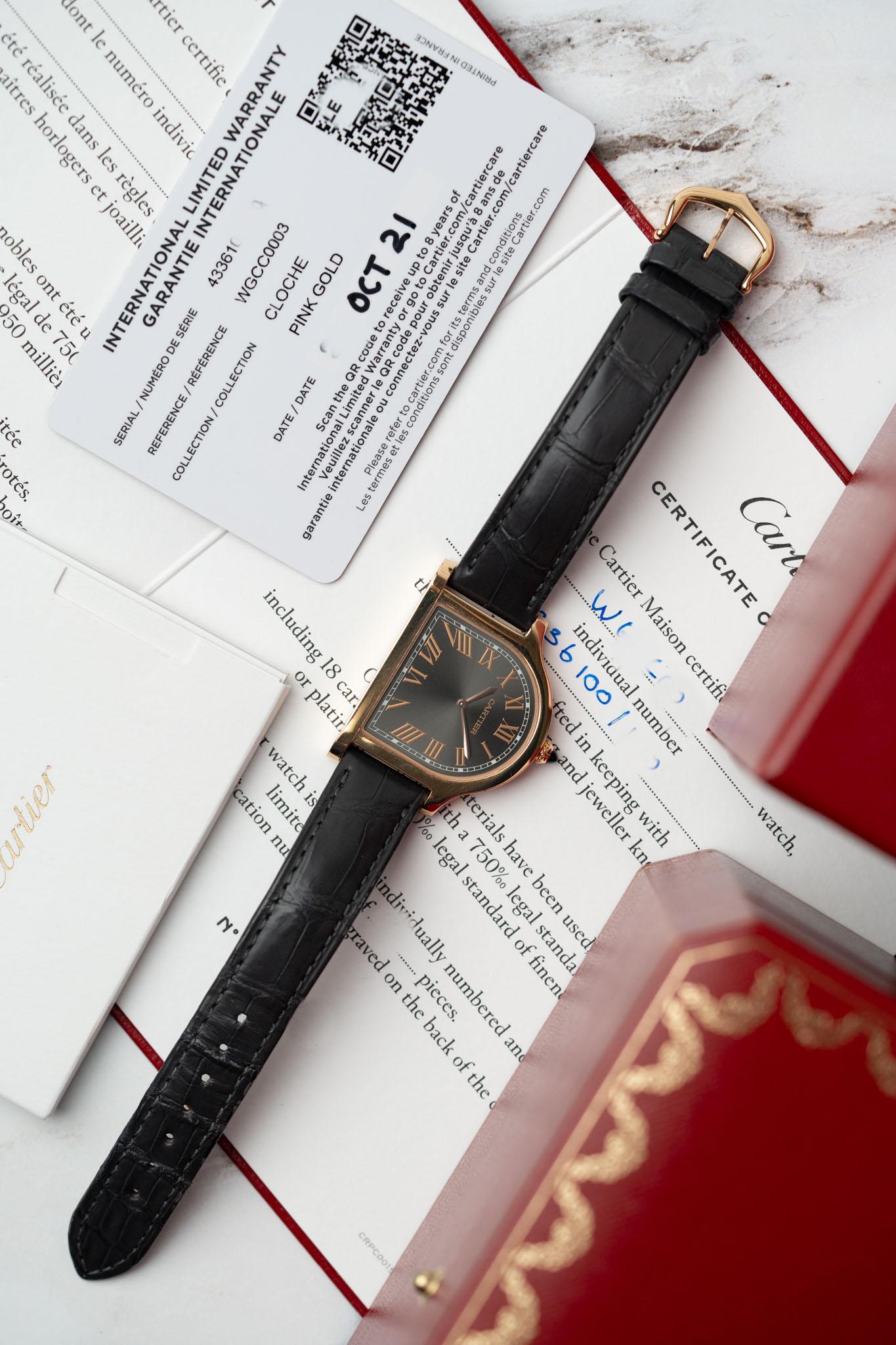 Cartier Cloche WGCC0003 Collection Privee Anthrazit Zifferblatt Limitiert 100 Stück im Angebot 1