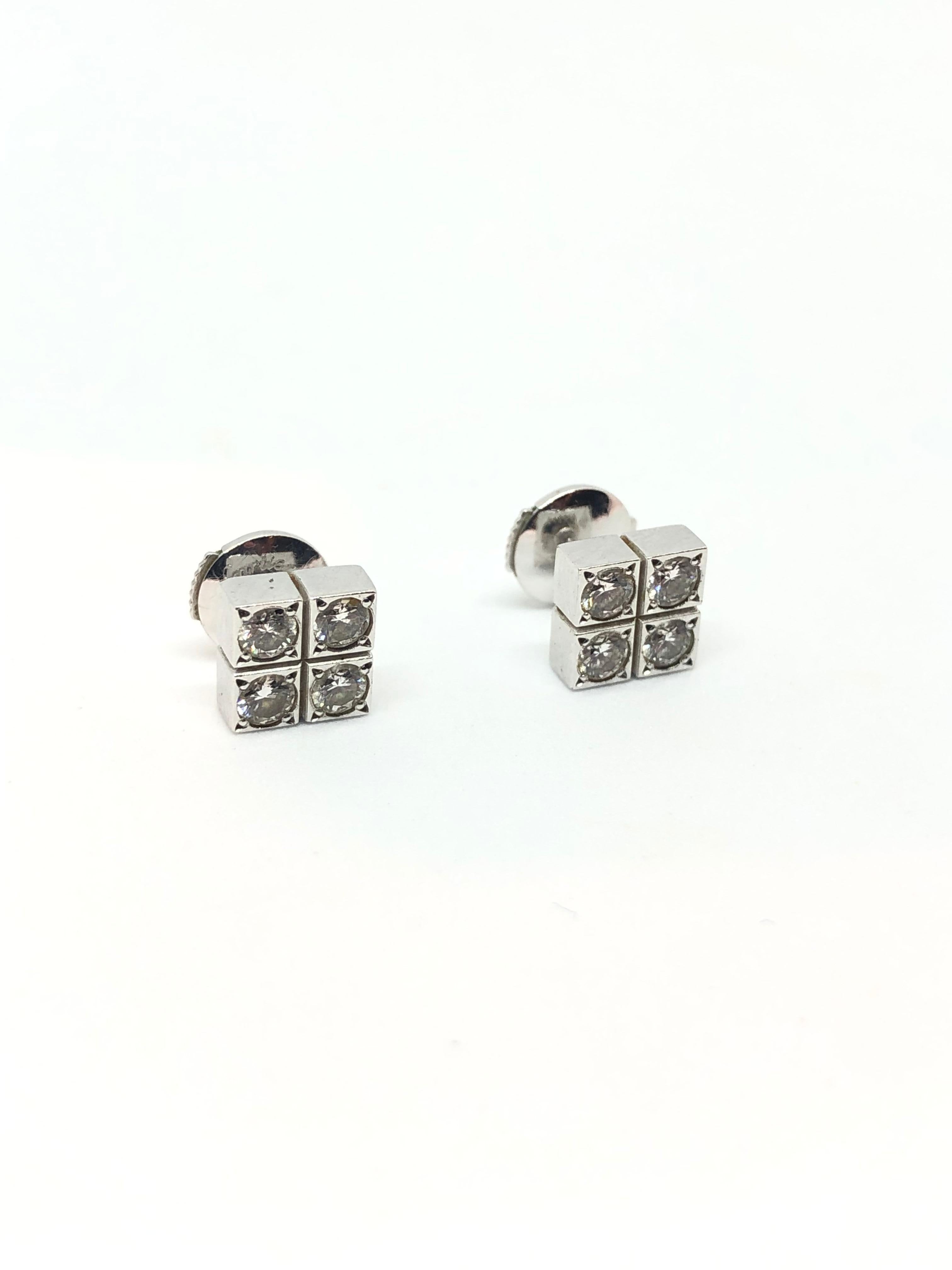 cartier square earrings