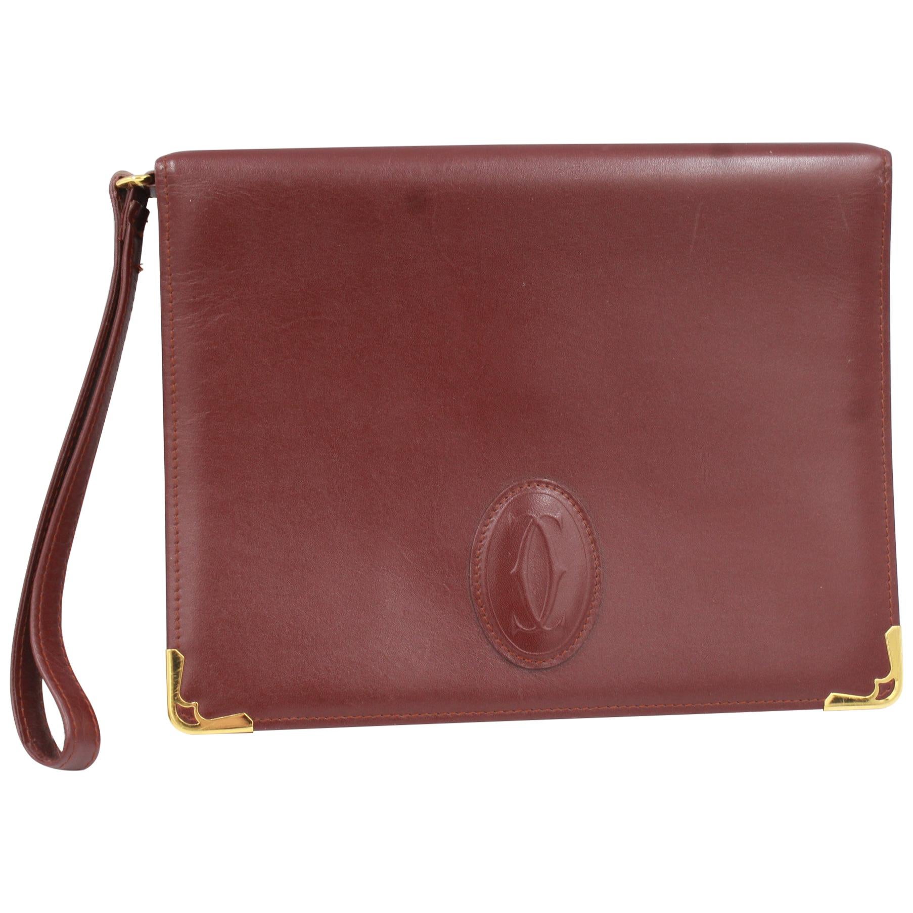 Cartier clutch in red leather