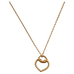 Cartier Coeur Torsadé De Cartier 18k Rose Gold Anhänger Halskette