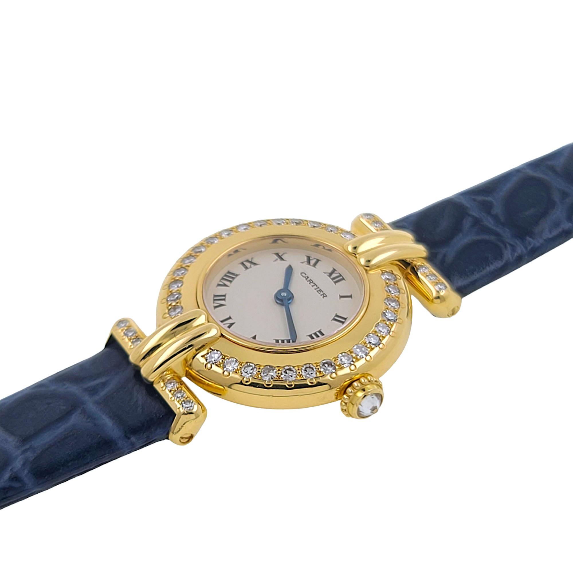 Cartier Colisée en or 18k appelé aussi Rivoli 8057911 avec 43 diamants Factory Set 9