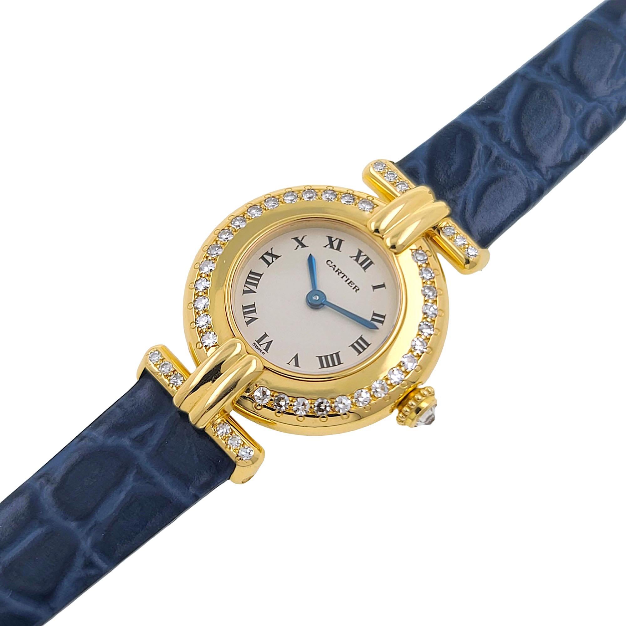  Cartier Colisée en or 18k appelé aussi Rivoli 8057911 avec 43 diamants Factory Set Pour femmes 