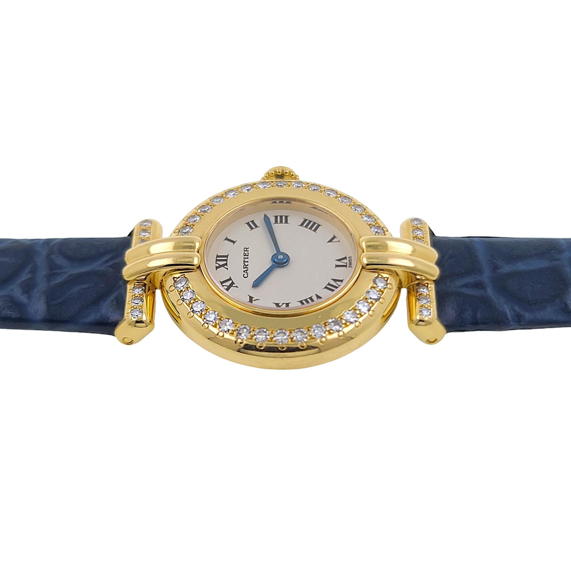 Cartier Colisée en or 18k appelé aussi Rivoli 8057911 avec 43 diamants Factory Set 2