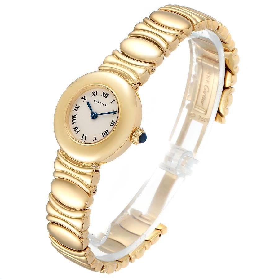 Cartier Colisee 18K Yellow Gold Silver Dial Ladies Watch In Excellent Condition In Atlanta, GA