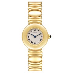 Cartier Colisee 18K Yellow Gold Silver Dial Ladies Watch
