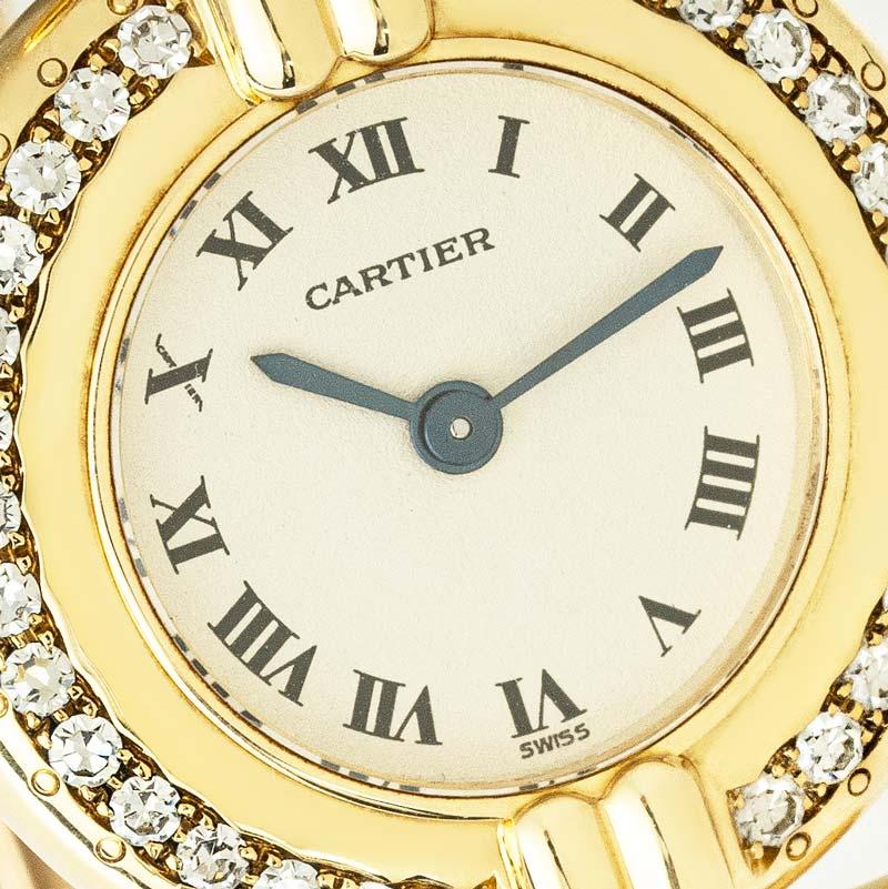 Modern Cartier Colisee B Yellow Gold Diamond Set 2997 For Sale
