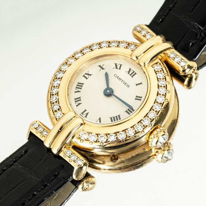 Cartier Colisee B Yellow Gold Diamond Set 2997 For Sale 2