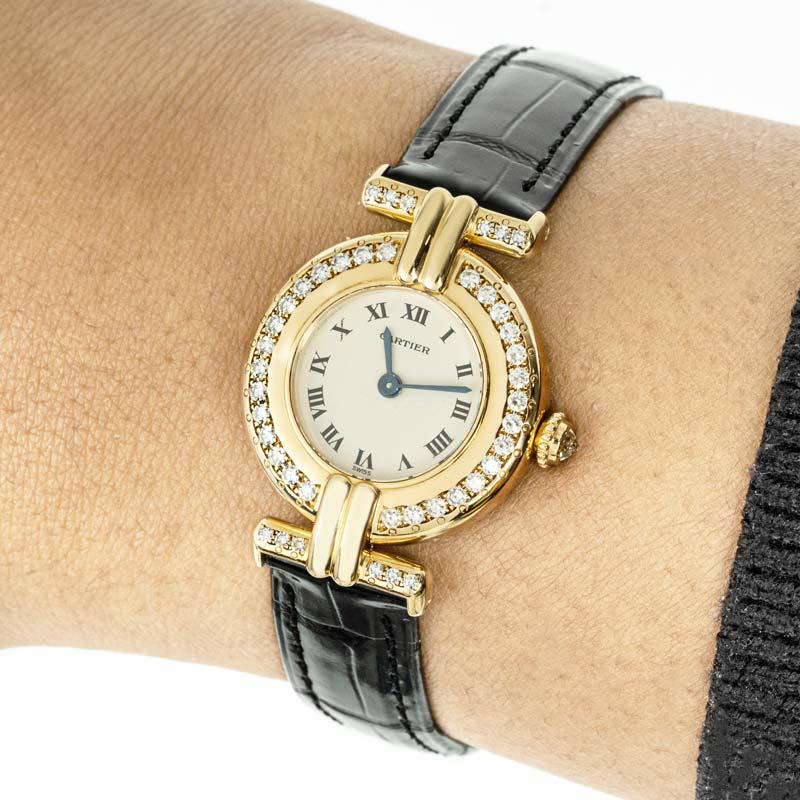 Cartier Colisee B Yellow Gold Diamond Set 2997 For Sale 3