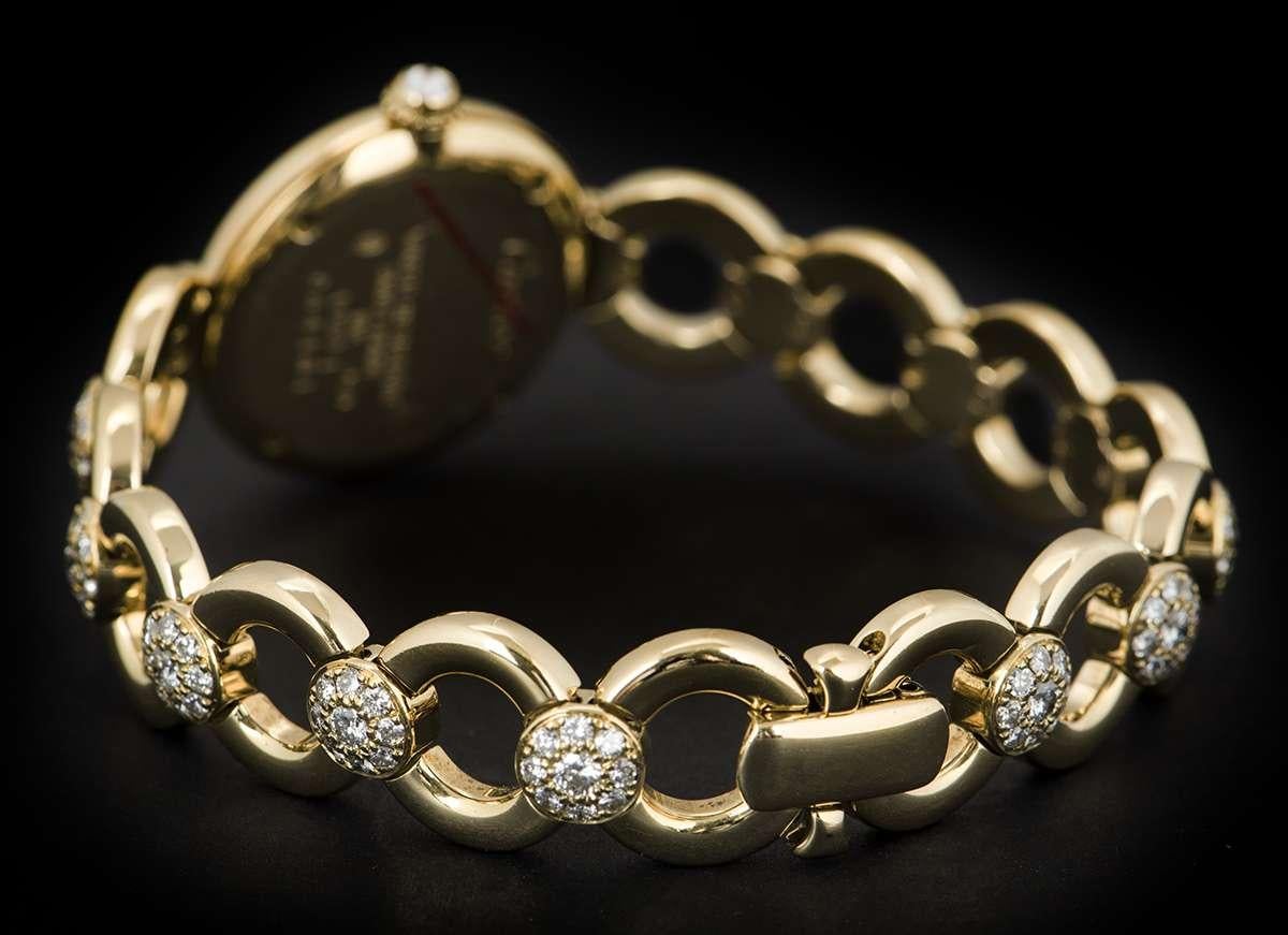 Cartier Colisee Ladies 18 Karat Yellow Gold Silver Dial Diamond Set Watch 1