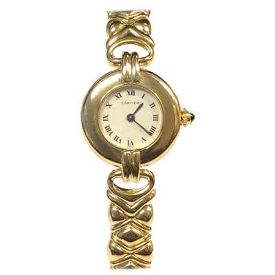 Cartier Lady's Yellow Gold Back Wind Wristwatch at 1stDibs