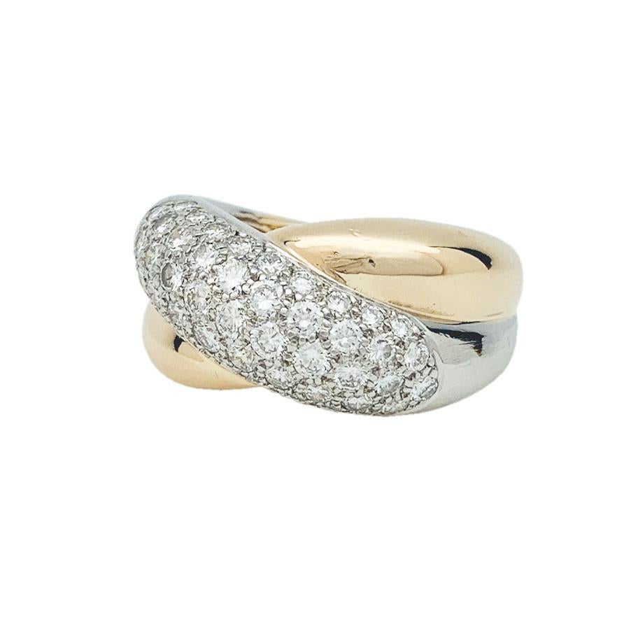 A platinum and 18 Kt yellow gold Cartier ring, 