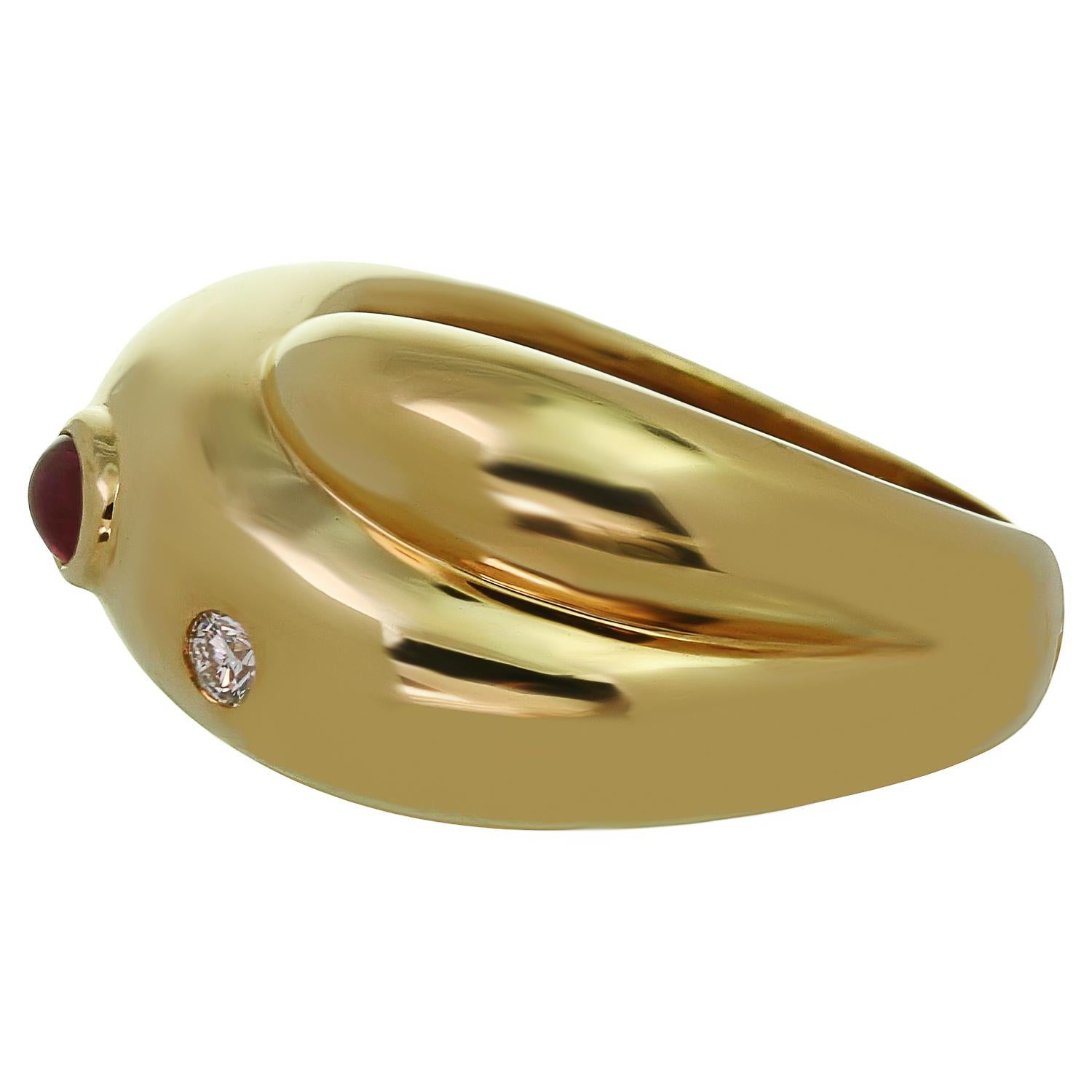 CARTIER, bague Colisee en or jaune 18 carats avec diamants, taille 50 1
