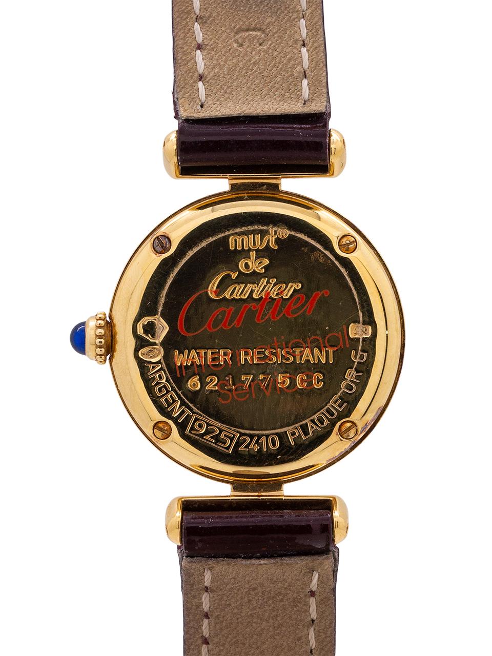 Women's Cartier Colisee Vermeil Wristwatch, circa 1990s For Sale