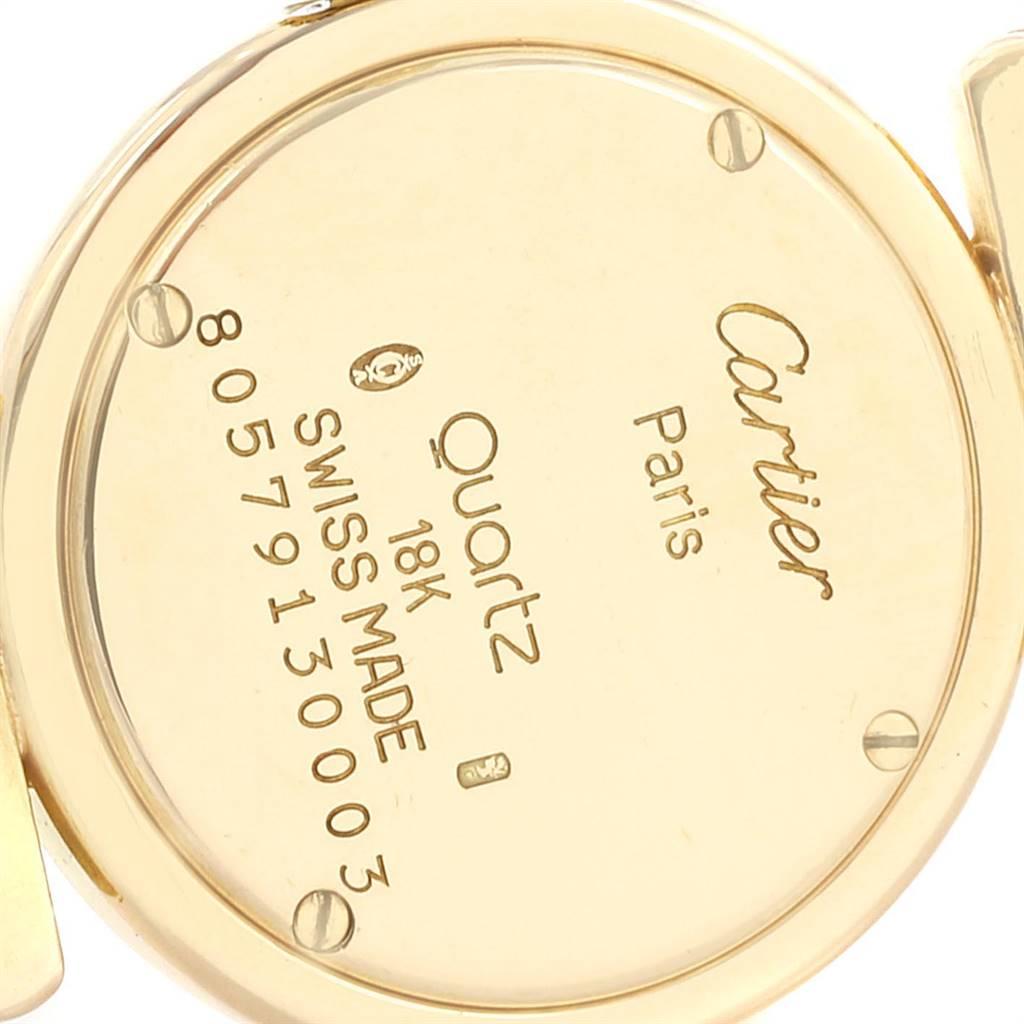 Women's Cartier Colisee VLC 18 Karat Yellow Gold Sapphires Ladies Watch