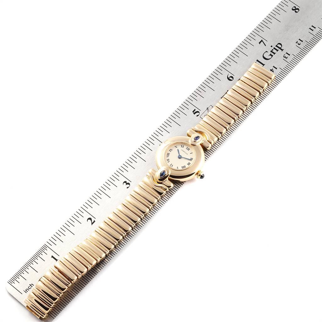 Cartier Colisee VLC 18 Karat Yellow Gold Sapphires Ladies Watch 2