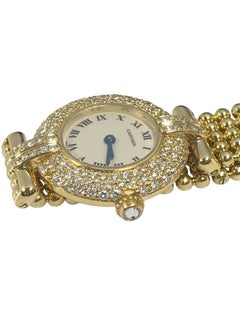 Cartier Colisee Yellow Gold and Diamond Ladies Wrist watch