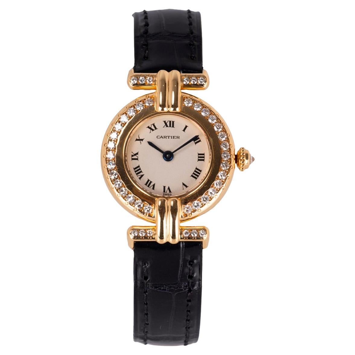 Cartier Colisee Yellow Gold Diamond Set