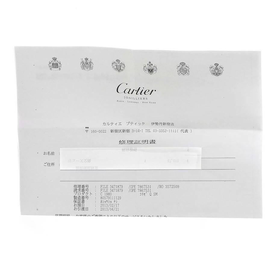 Cartier Colisee Yellow Gold Diamond Silver Dial Ladies Watch 1129 Box Papers 5