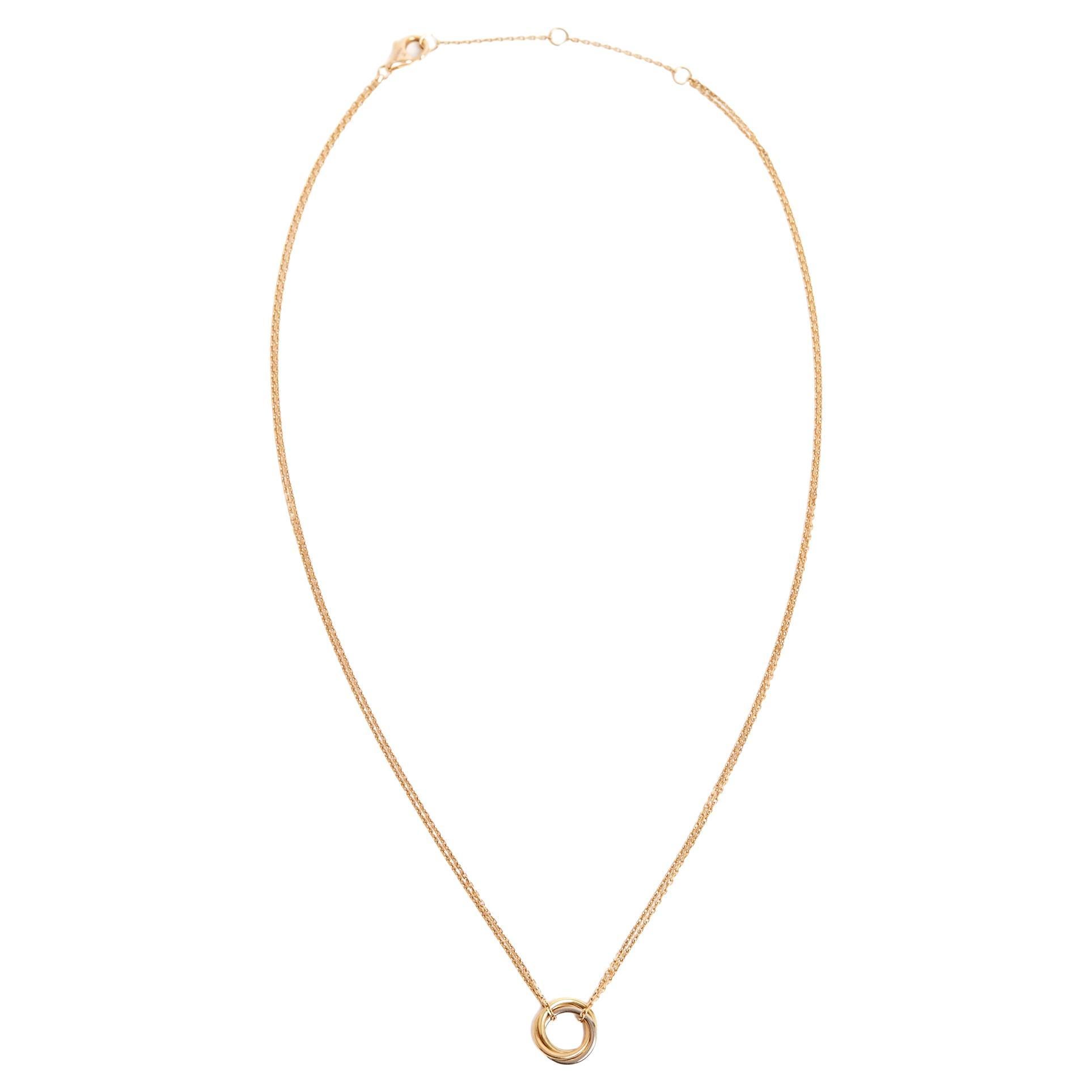 Cartier collier Trinity mini modele Grigio Giallo Oro Rosa Collana Trinity TPM