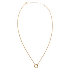 Cartier collier Trinity mini modele Grey Yellow Rose Gold Trinity Necklace TPM