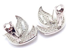 Boucles d'oreilles Cartier Colombe de la Paix Diamants or blanc