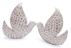 Cartier Colombe de la Paix Dove Of Peace Diamond White Gold Earrings