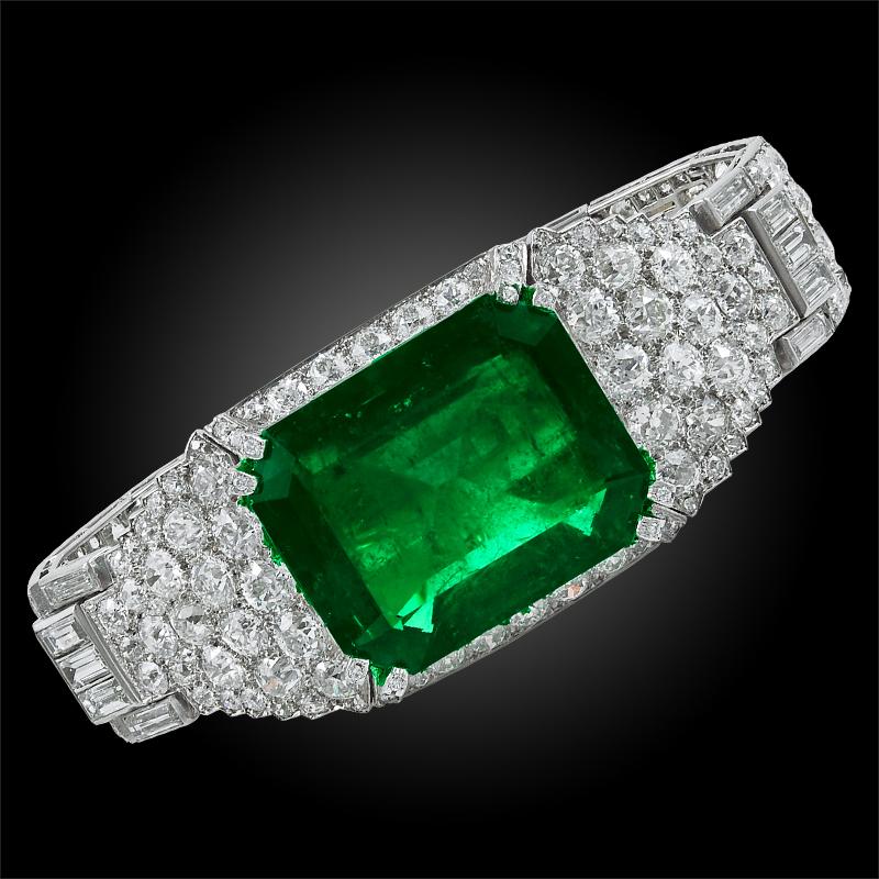 Cartier Colombian Emerald and Diamond Bracelet For Sale at 1stDibs ...