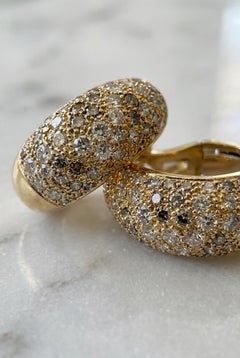 Cartier Colored Diamond Hoop Earrings