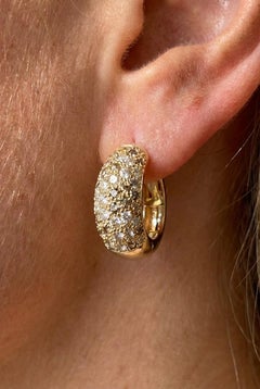 Cartier Colored Diamond Hoop Earrings