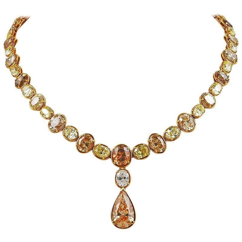 Cartier Colored Diamond Necklace For Sale at 1stDibs | colored diamond ...