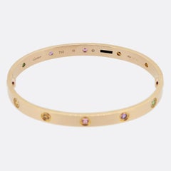 Cartier Coloured Stones LOVE Bangle Size 19