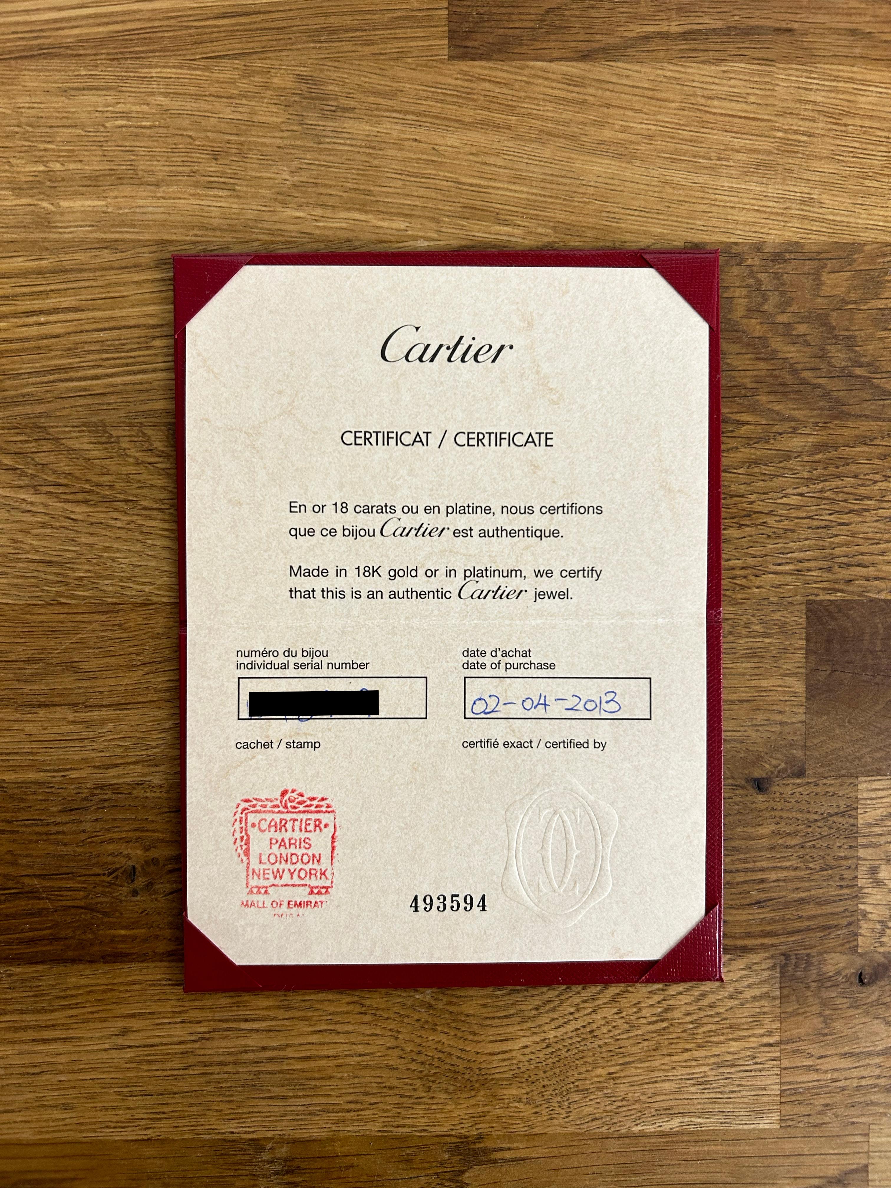 Cartier Bracelet jonc LOVE taille 19 Excellent état - En vente à London, GB