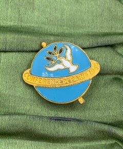 Cartier Conference De Paris 1946 Brooch Medal Paris Peace Conference Enamel