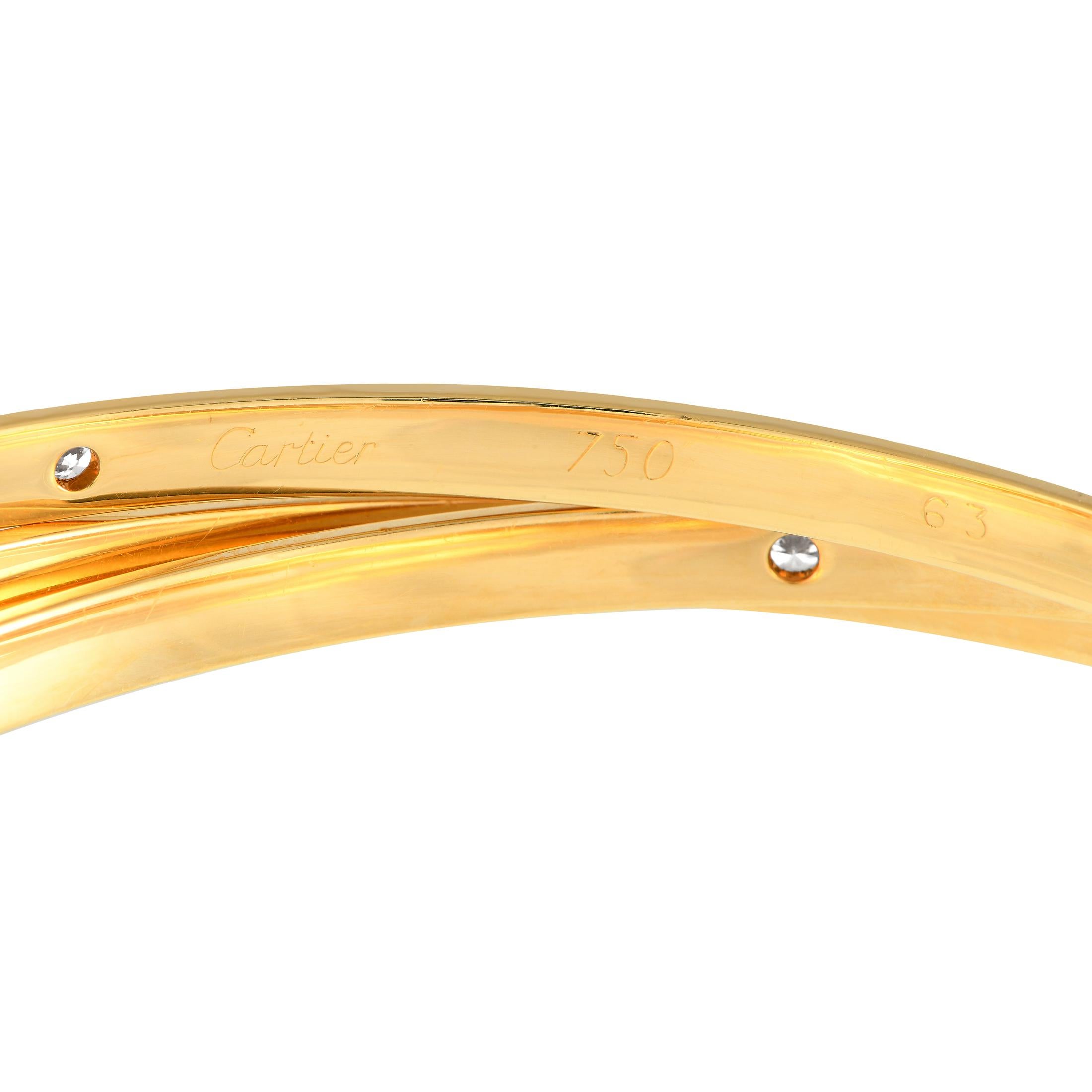 Taille ronde Cartier Constellation Bracelet en or jaune 18 carats et diamants en vente