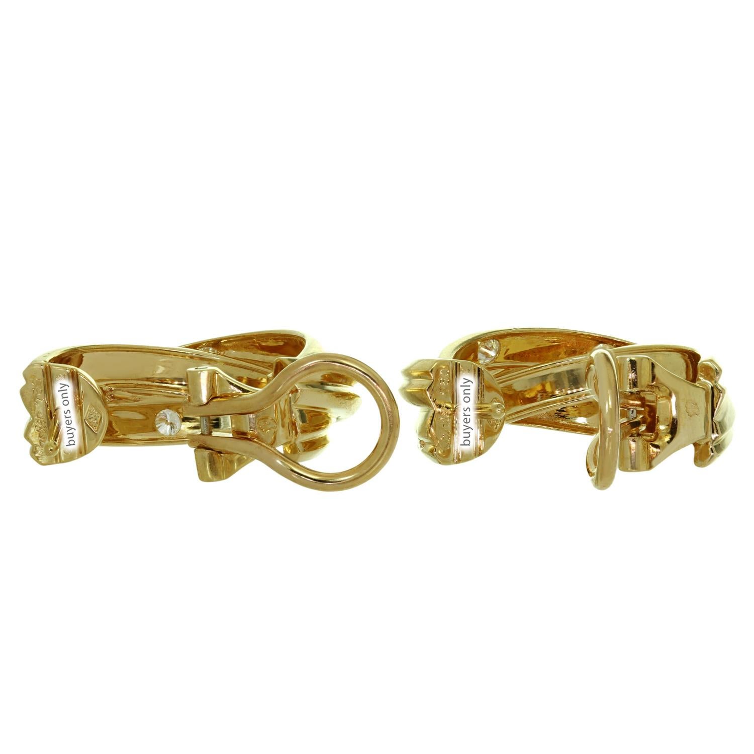Women's Cartier Constellation Diamond 18k Yellow Gold Wrap Earrings