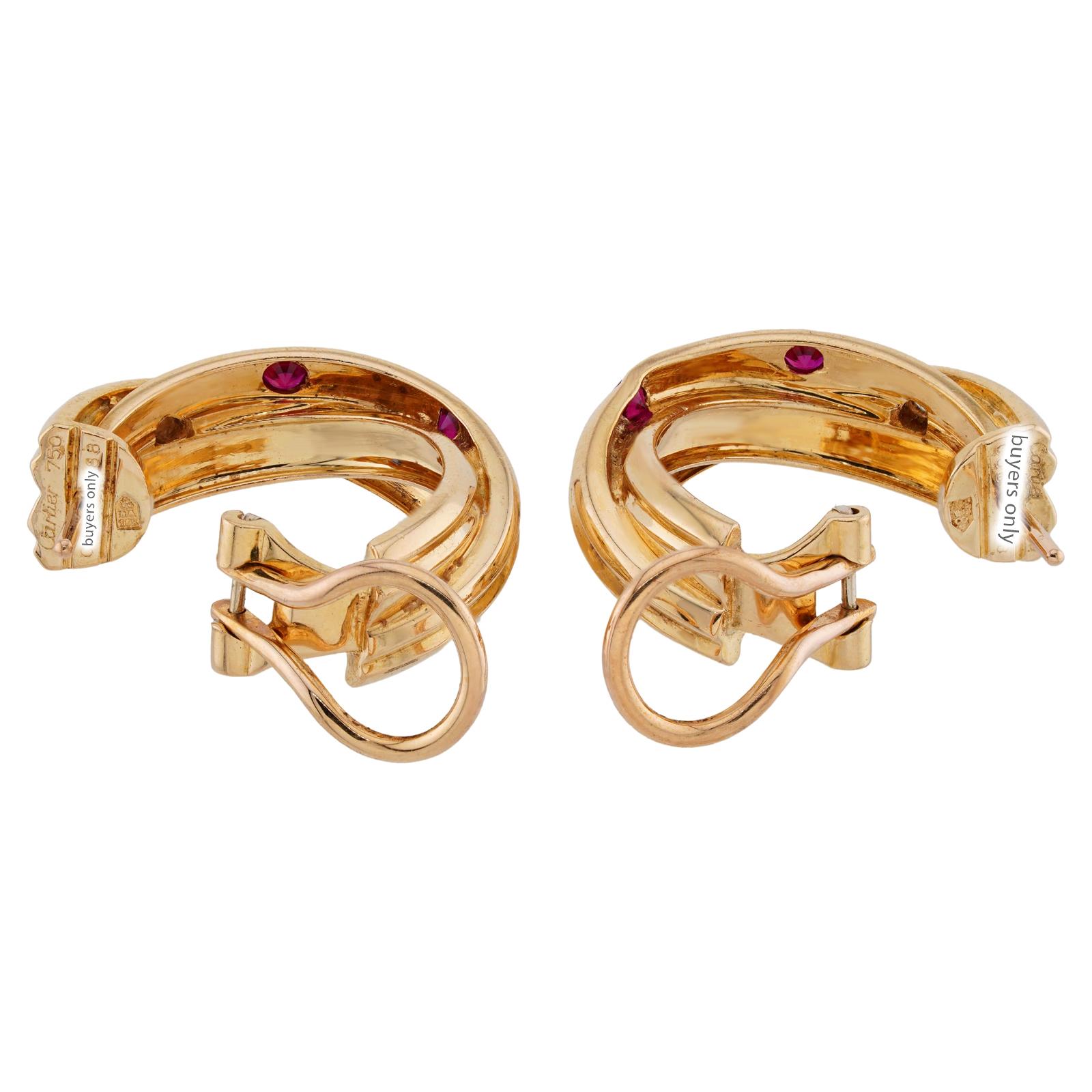 De las mujeres CARTIER Pendientes Constelación Diamante Rubí Zafiro Oro Amarillo en venta
