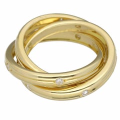 Cartier Constellation trinity Diamond Ring 18K Yellow Gold US 5.5