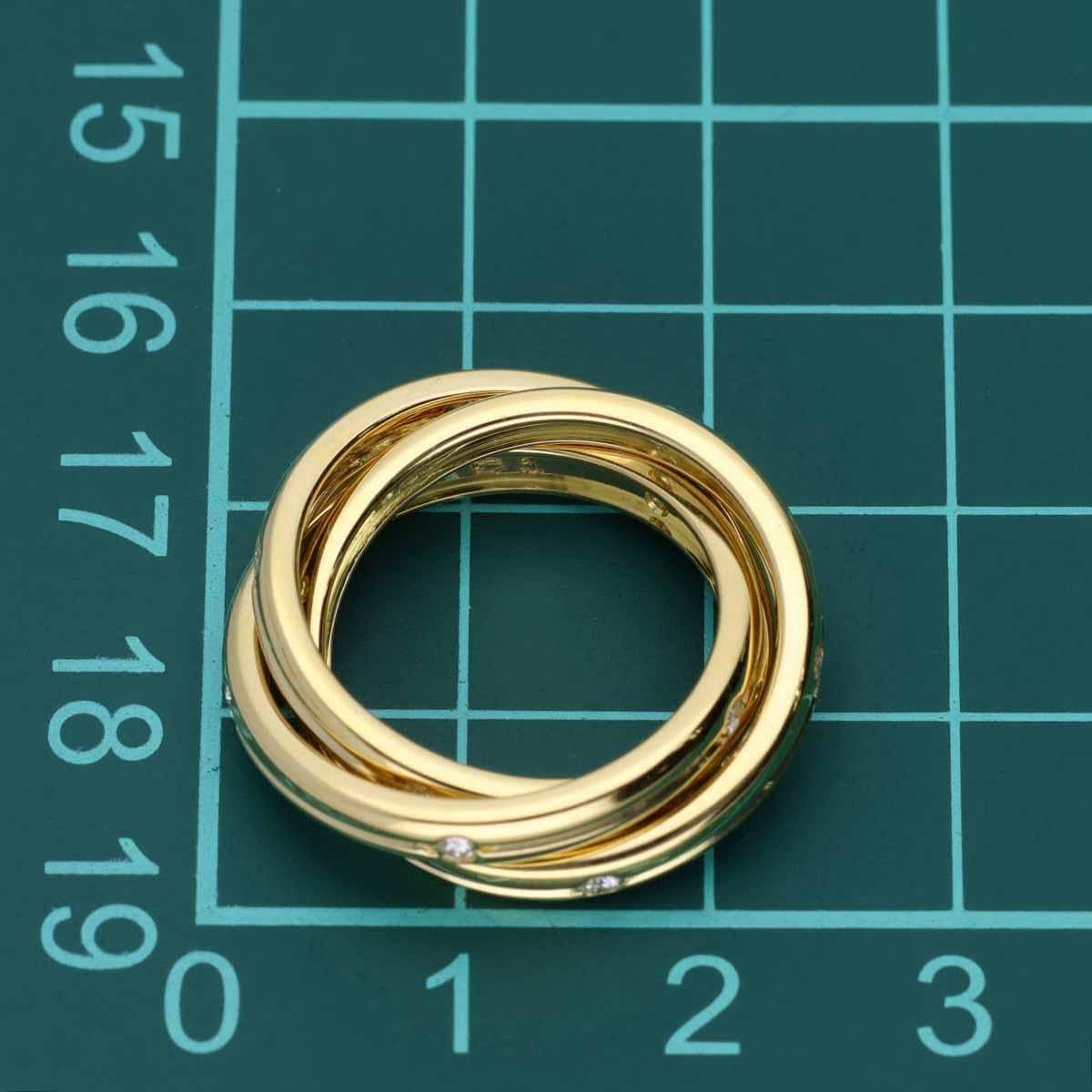 Cartier Constellation trinity Diamond Ring 18K Yellow Gold US 5.5 1