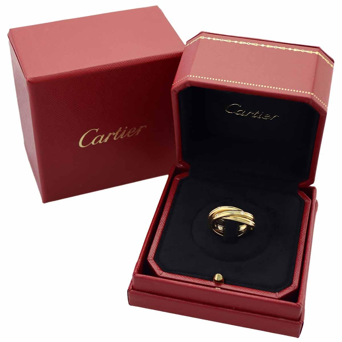 Cartier Constellation trinity Diamond Ring 18K Yellow Gold US 5.5 3