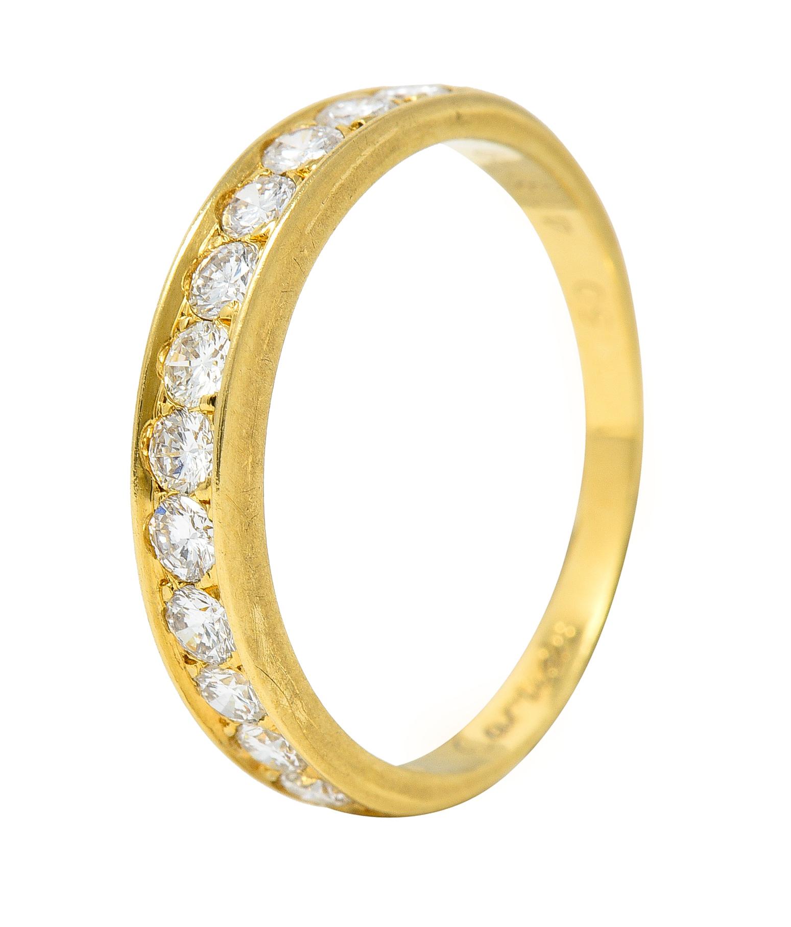 Cartier Contemporary 0.48 Carat Diamond 18 Karat Yellow Gold Band Ring 4