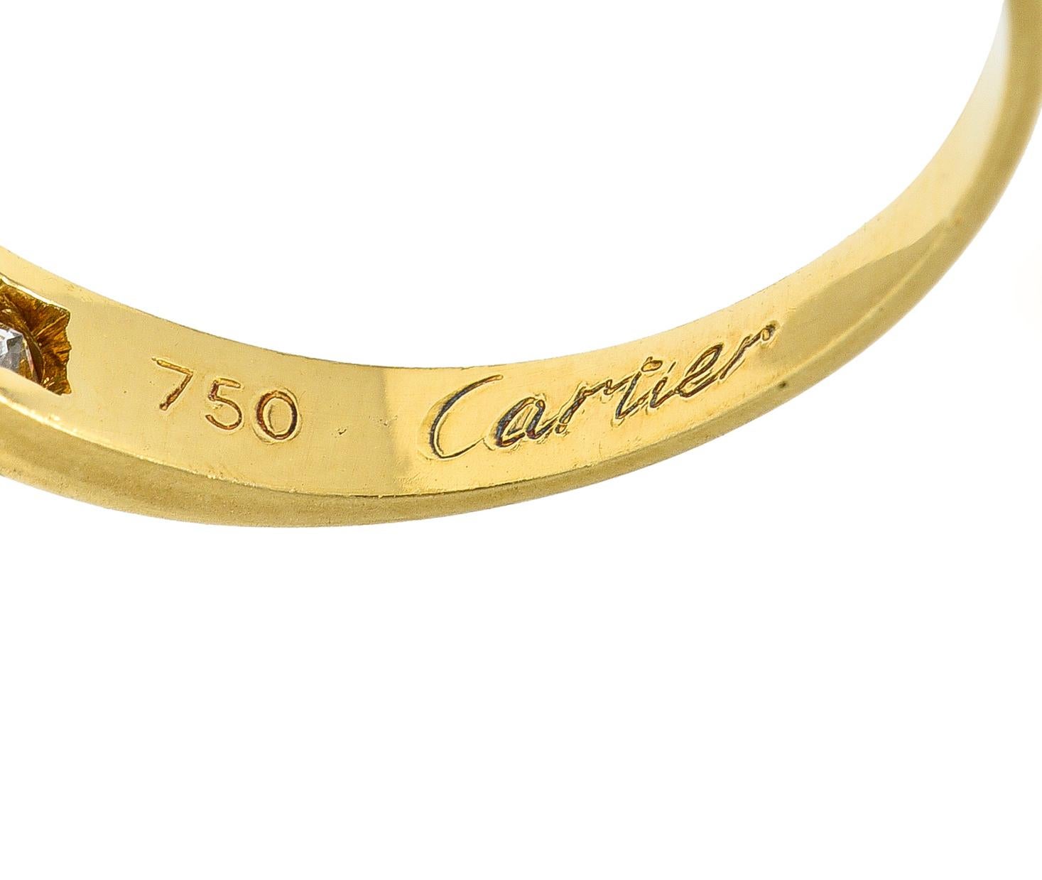 Cartier Contemporary 0.48 Carat Diamond 18 Karat Yellow Gold Band Ring 1