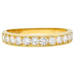 Cartier Contemporary 0.48 Carat Diamond 18 Karat Yellow Gold Band Ring