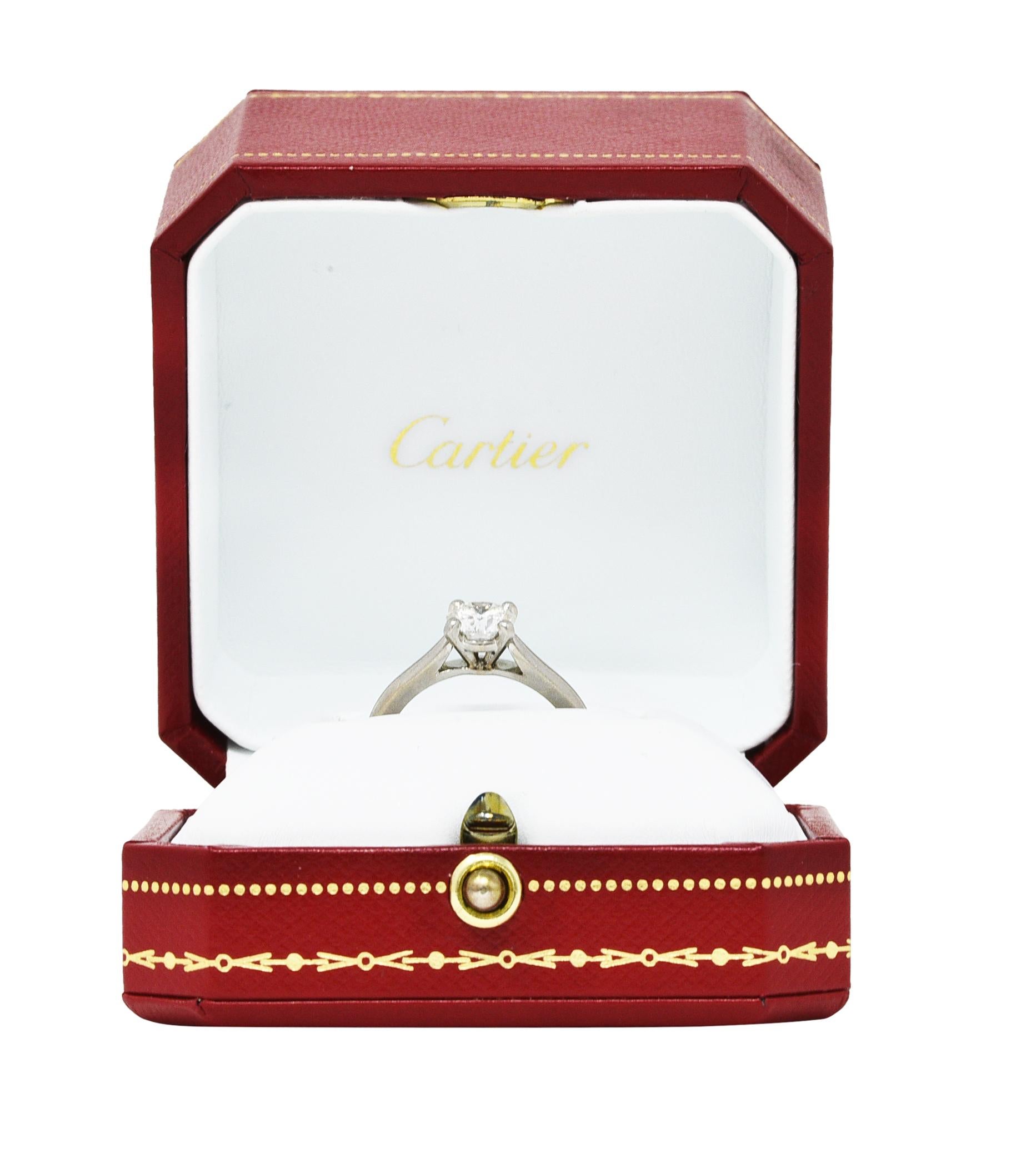 Cartier Contemporary 1.02 Carats Diamond Platinum Solitaire Engagement Ring 3