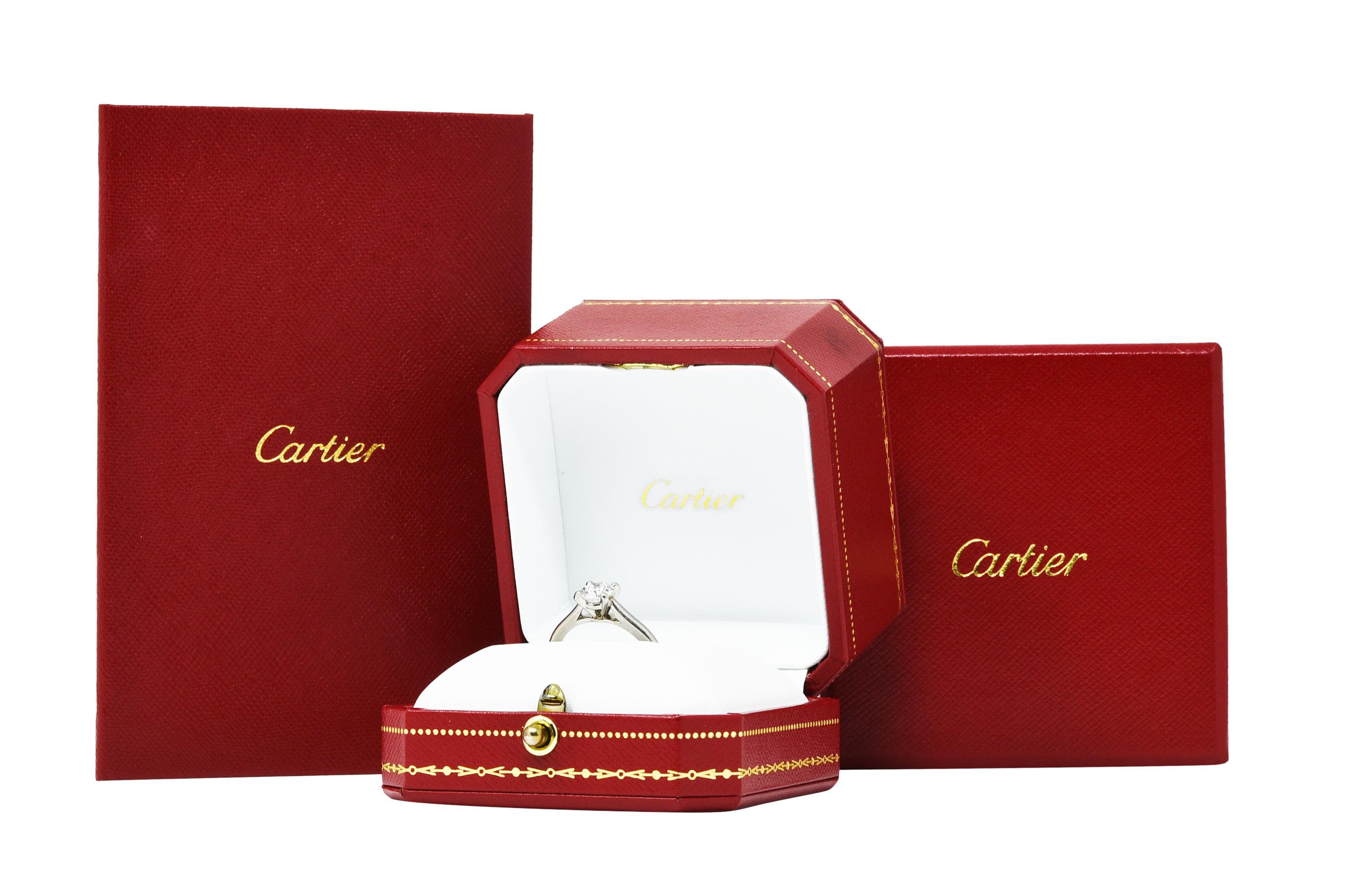 Cartier Contemporary 1.02 Carats Diamond Platinum Solitaire Engagement