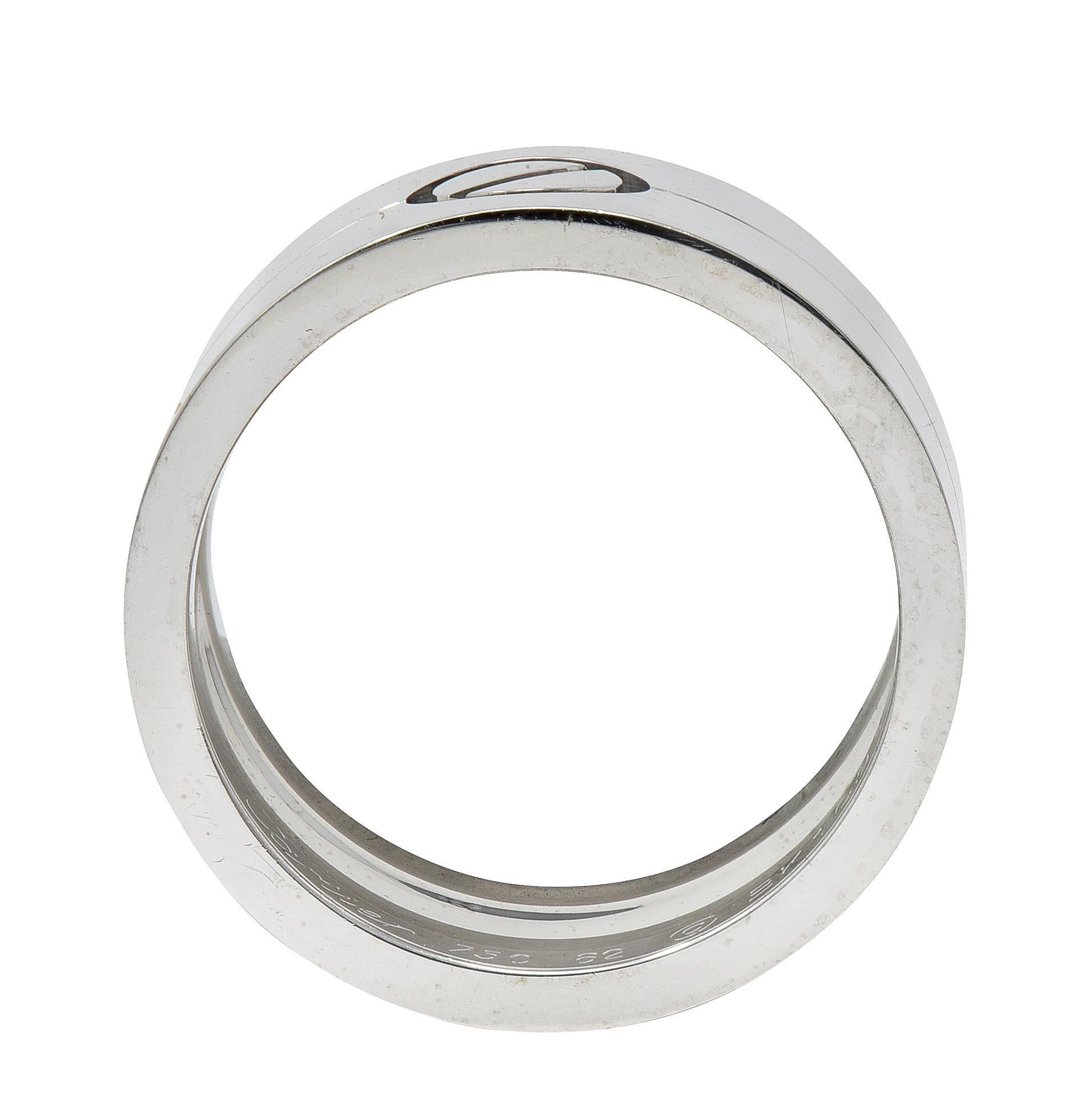 Cartier Contemporary 18 Karat White Gold High Love Unisex Band Ring im Angebot 3