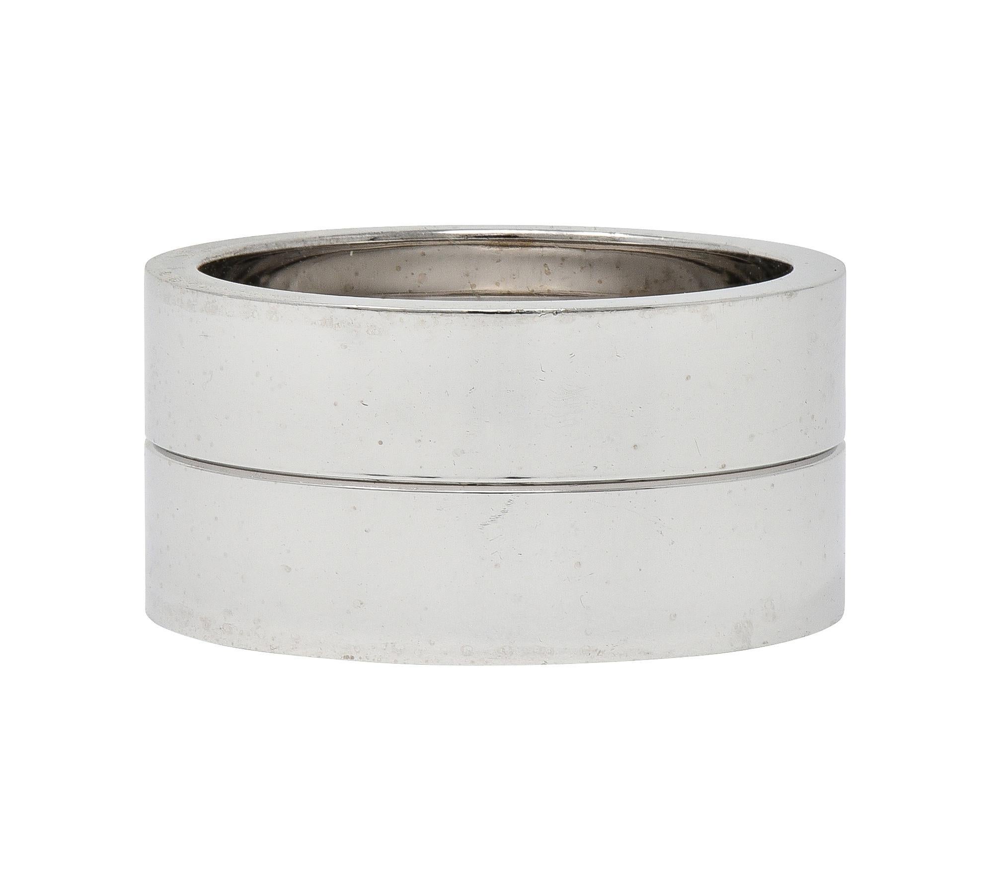 Cartier Contemporary 18 Karat White Gold High Love Unisex Band Ring im Angebot 4