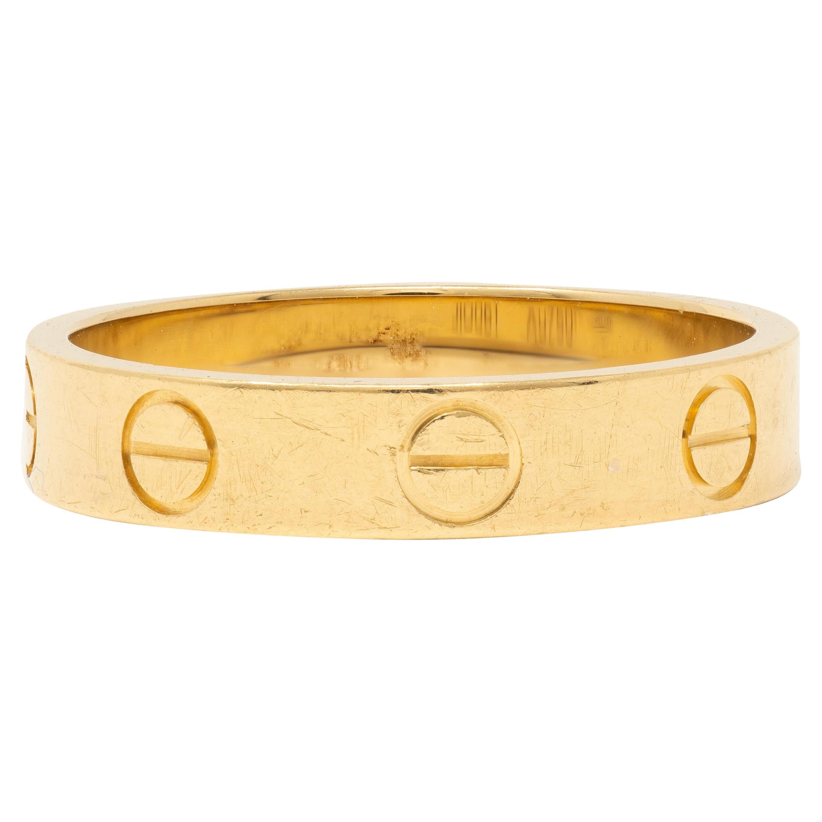 Cartier Contemporary 18 Karat Yellow Gold High Love Unisex Band Ring