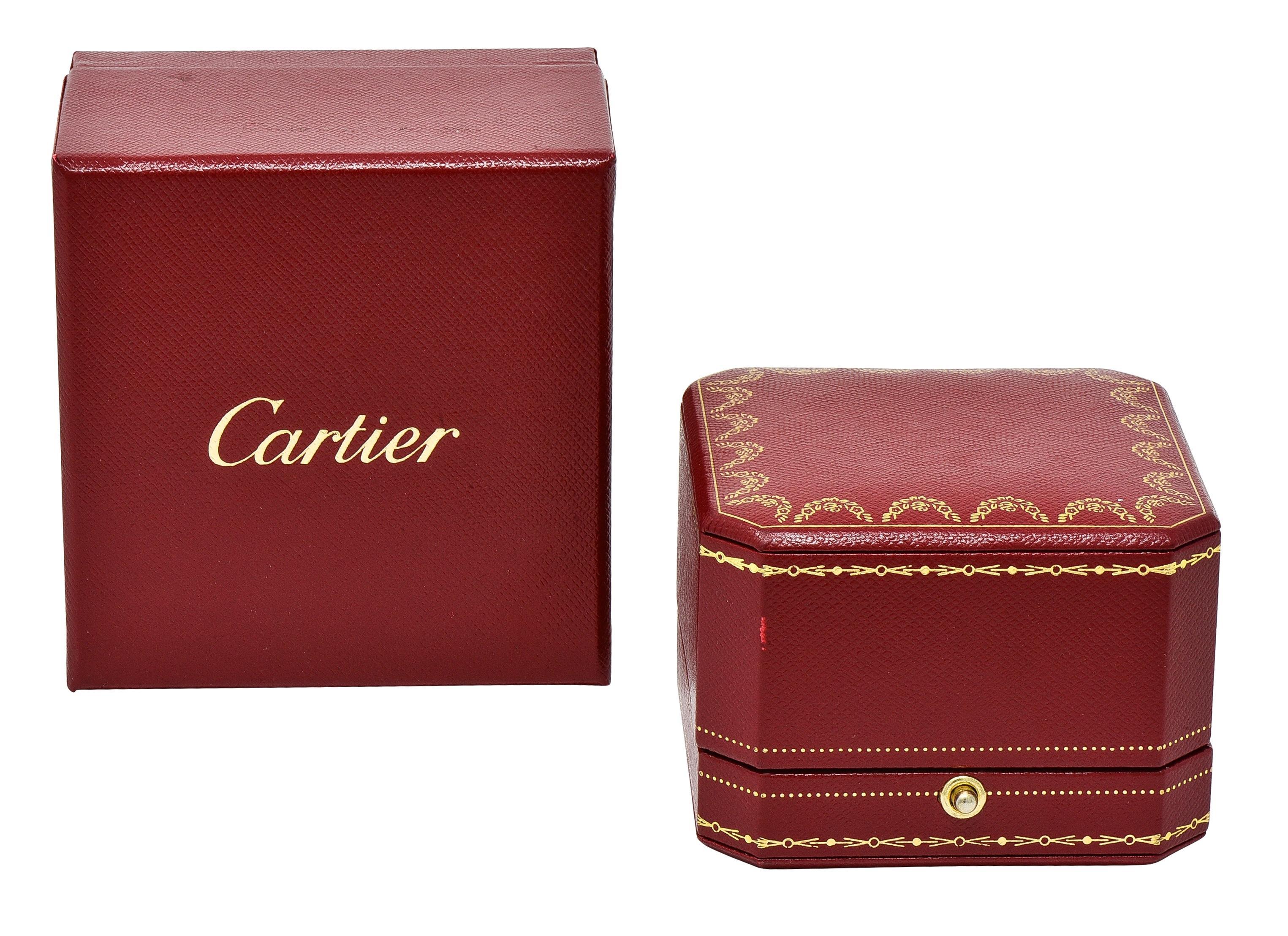 Bague unisexe en or blanc 18 carats à diamant contemporain Cartier High Love en vente 4