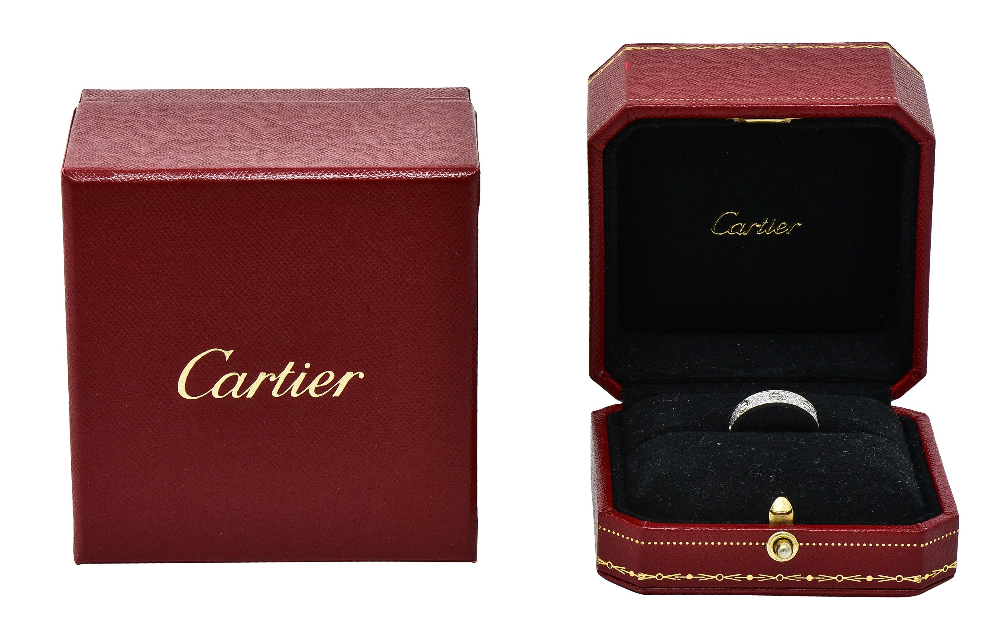Contemporain Bague unisexe en or blanc 18 carats à diamant contemporain Cartier High Love en vente